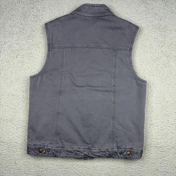 American Giant Vest Men’s Small Gray Full Zip Work Wear Outdoor Quilted USA - Picture 8 of 8